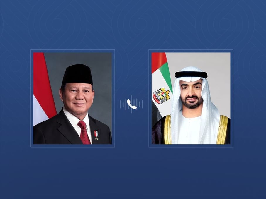 رئيس الدولة والرئيس الإندونيسي يبحثان هاتفيا علاقات التعاون وتداعيات التطورات التي تشهدها المنطقة على الأمن الإقليمي والدولي