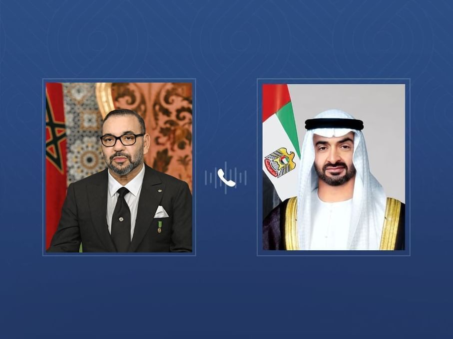 رئيس الدولة وملك المغرب يبحثان هاتفياً العلاقات الأخوية والتطورات الإقليمية